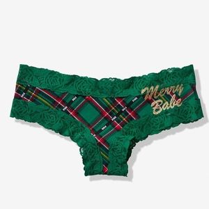 NEW! VS PINK Lace Trim Cheekster Holiday